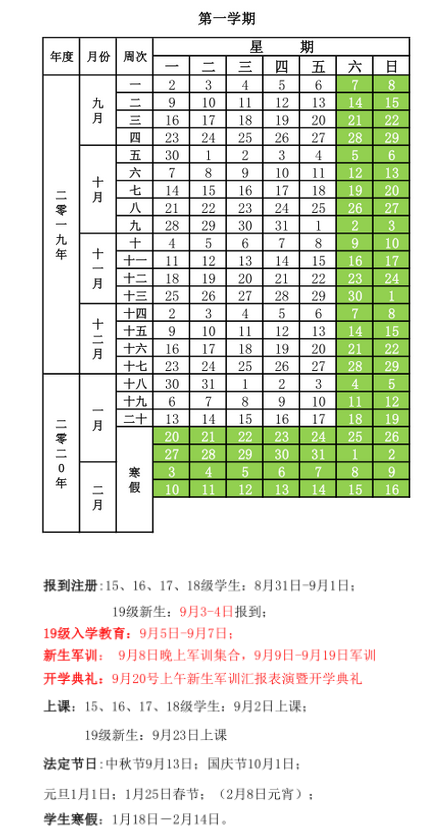 華東交通大學(xué)理工學(xué)院2019-2020年校歷及寒假放假時(shí)間安排,什么時(shí)候放寒假  